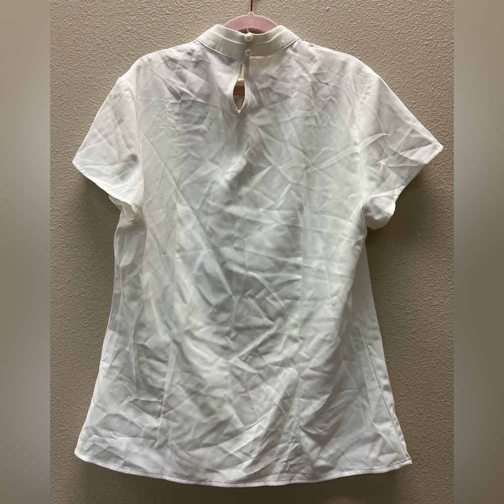 Allegra K - New without Tags Small Classic White Blouse - Picture 7 of 7